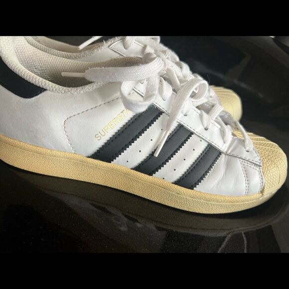 Adidas Original Superstar Shoes Low Top White Black C77124  Size 7.5 - Picture 12 of 14